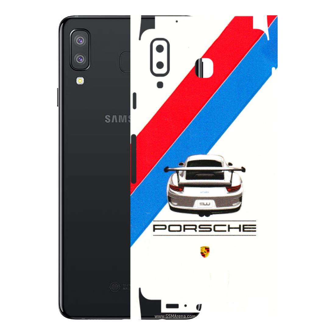 Samsung A/S Series Phone Skins (All Models) - Porche Car Sober Logo - 3D Embossed Finish (L-248) Samsung Galaxy A8 Star