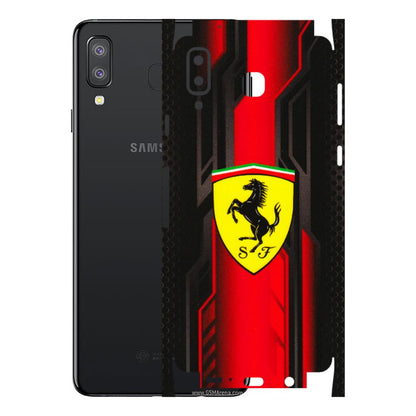 Samsung A/S Series Phone Skins (All Models) - Black Ferrari Logo - 3D Embossed Finish (L-253) Samsung Galaxy A8 Star