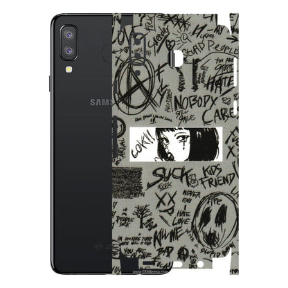 Samsung A/S Series Phone Skins (All Models) - Never Have Love Anime - 3D Embossed Finish (L-260) Samsung Galaxy A8 Star