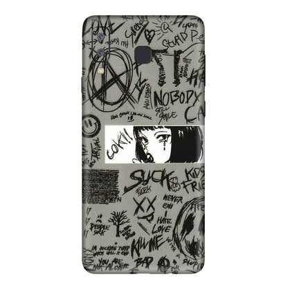 Samsung A/S Series Phone Skins (All Models) - Never Have Love Anime - 3D Embossed Finish (L-260) Samsung Galaxy A8 Star