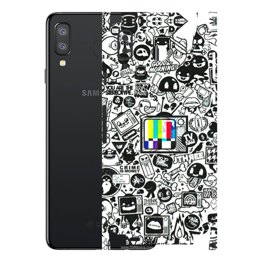 Samsung A/S Series Phone Skins (All Models) - Doodles Positive Art - 3D Embossed Finish (L-263) Samsung Galaxy A8 Star