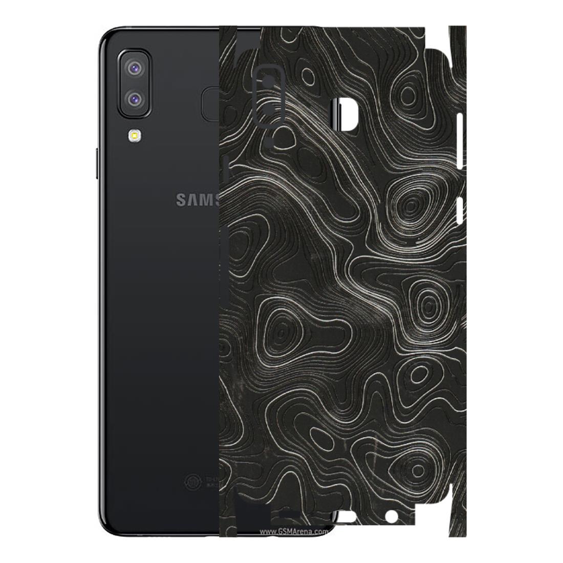Samsung A/S Series Phone Skins (All Models) - Abstract White Line Map - 3D Embossed Finish (L-269) Samsung Galaxy A8 Star