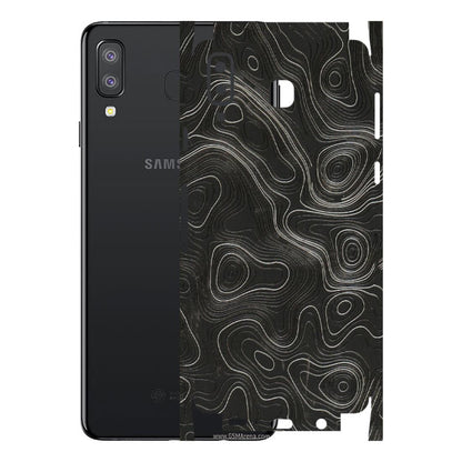 Samsung A/S Series Phone Skins (All Models) - Abstract White Line Map - 3D Embossed Finish (L-269) Samsung Galaxy A8 Star