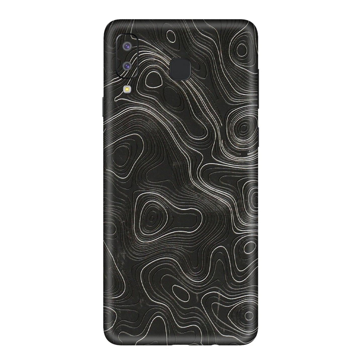 Samsung A/S Series Phone Skins (All Models) - Abstract White Line Map - 3D Embossed Finish (L-269) Samsung Galaxy A8 Star