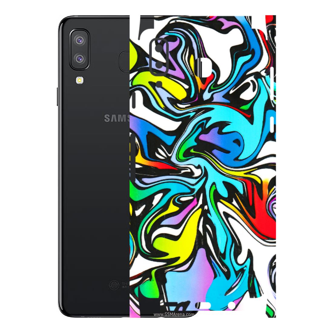 Samsung A/S Series Phone Skins (All Models) - Abstract Colour Paints - 3D Embossed Finish (L-271) Samsung Galaxy A8 Star