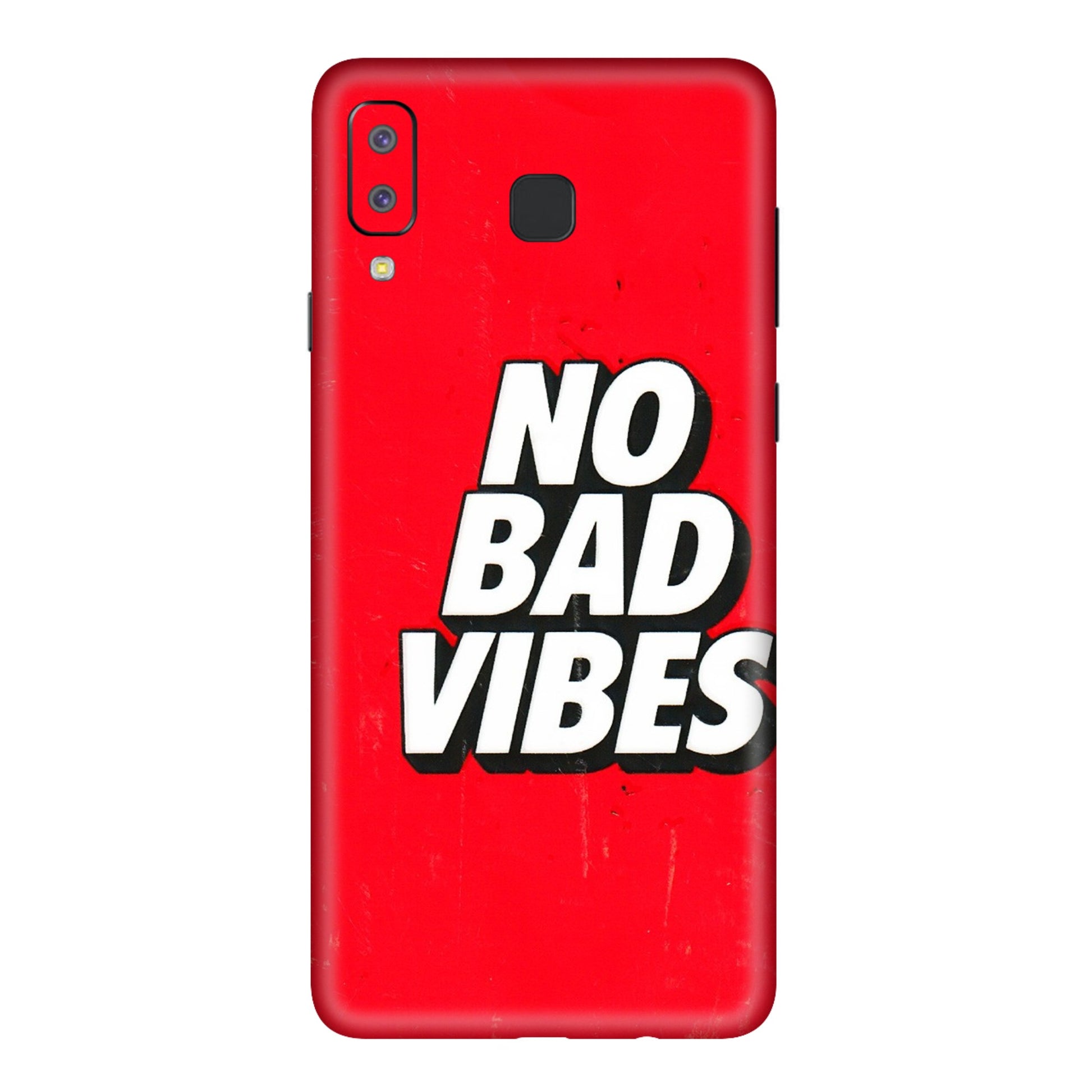 Samsung A/S Series Phone Skins (All Models) - No Bad Vibes - 3D Embossed Finish (L-280) Samsung Galaxy A8 Star
