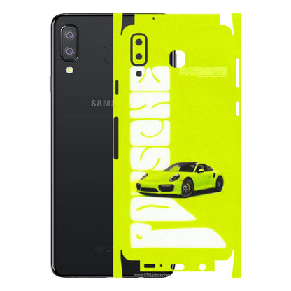 Samsung A/S Series Phone Skins (All Models) - Lime Green Porche - 3D Embossed Finish (L-30) Samsung Galaxy A8 Star