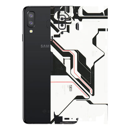 Samsung A/S Series Phone Skins (All Models) - White Techy Logo - 3D Embossed Finish (L-312) Samsung Galaxy A8 Star