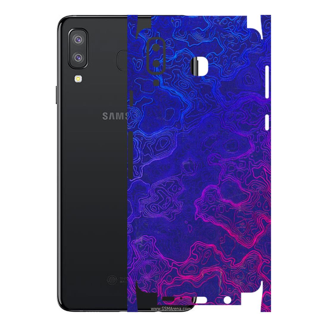 Samsung A/S Series Phone Skins (All Models) - Purple Ripples Swirl - 3D Embossed Finish (L-314) Samsung Galaxy A8 Star