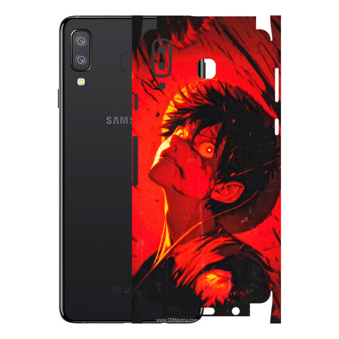Samsung A/S Series Phone Skins (All Models) - D.Luffy Power Up One Piece Anime - 3D Embossed Finish (L-326) Samsung Galaxy A8 Star