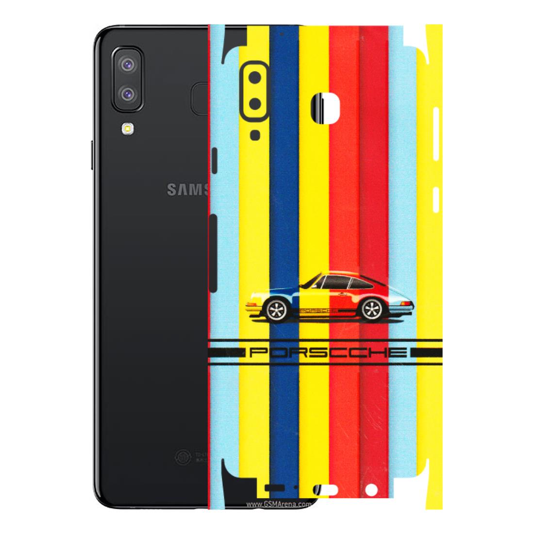 Samsung A/S Series Phone Skins (All Models) - Multicolour Porche - 3D Embossed Finish (L-39) Samsung Galaxy A8 Star