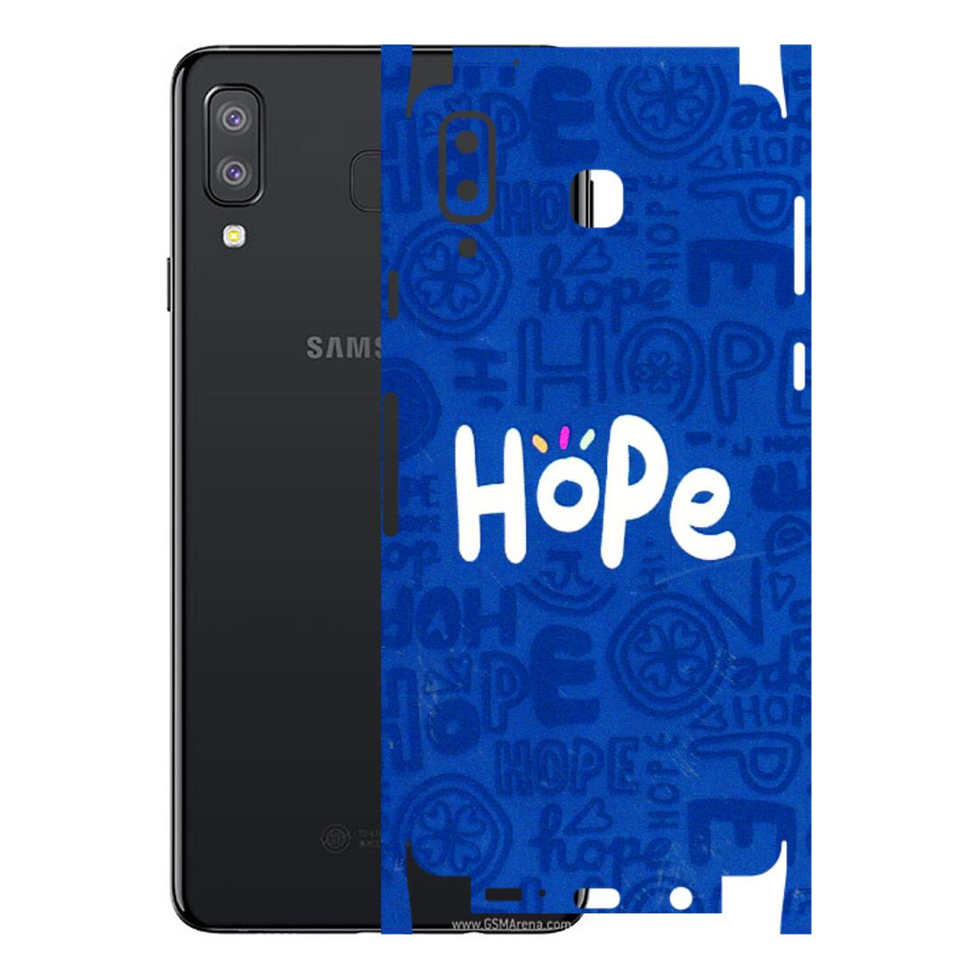 Samsung A/S Series Phone Skins (All Models) - Hope Doodles Blue - 3D Embossed Finish (L-43) Samsung Galaxy A8 Star