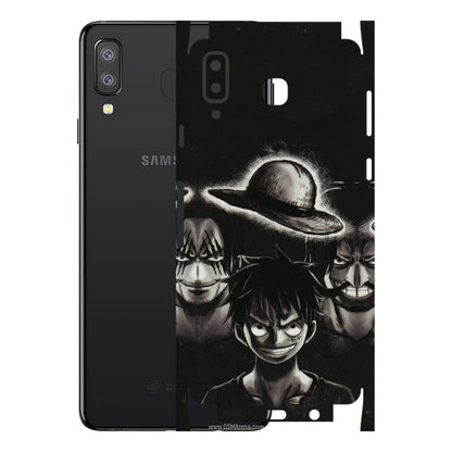 Samsung A/S Series Phone Skins (All Models) - Black Luffy Hat - 3D Embossed Finish (L-57) Samsung Galaxy A8 Star