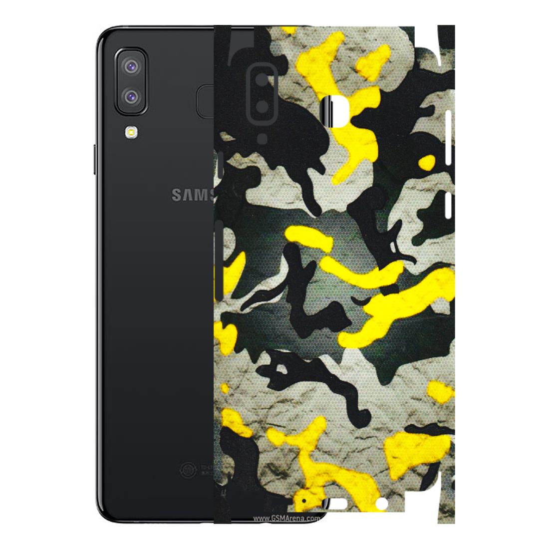 Samsung A/S Series Phone Skins (All Models) - Yellow Camouflage - 3D Embossed Finish (L-61) Samsung Galaxy A8 Star