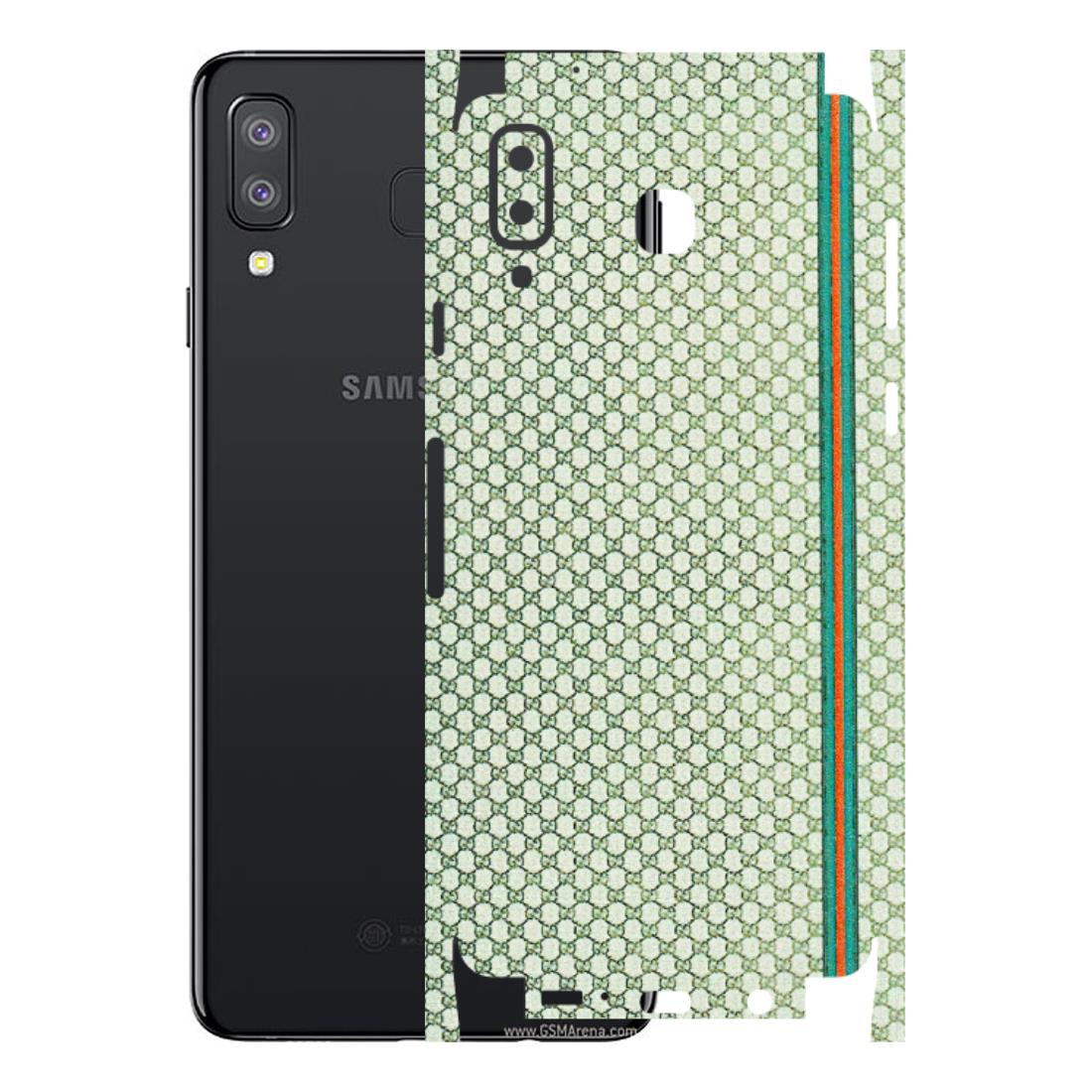 Samsung A/S Series Phone Skins (All Models) - Gucci Fabric Pattern - 3D Embossed Finish (L-73) Samsung Galaxy A8 Star