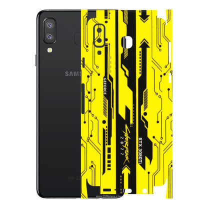 Samsung A/S Series Phone Skins (All Models) - Yellow Cyberpunk - 3D Embossed Finish (L-93) Samsung Galaxy A8 Star
