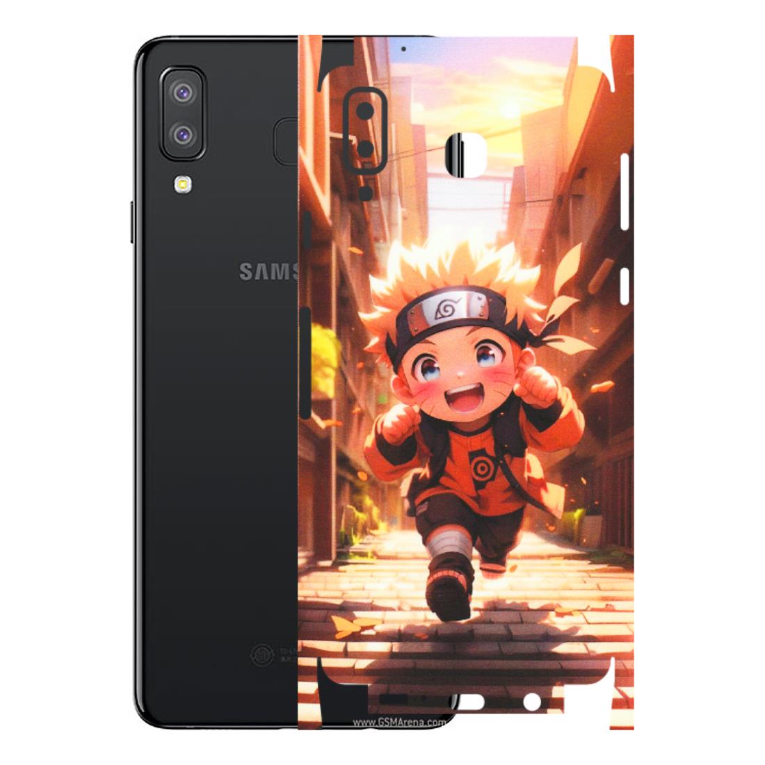 Samsung A/S Series Phone Skins (All Models) - Naruto Cute Toon Running - Matte Finish (M-04) Samsung Galaxy A8 Star