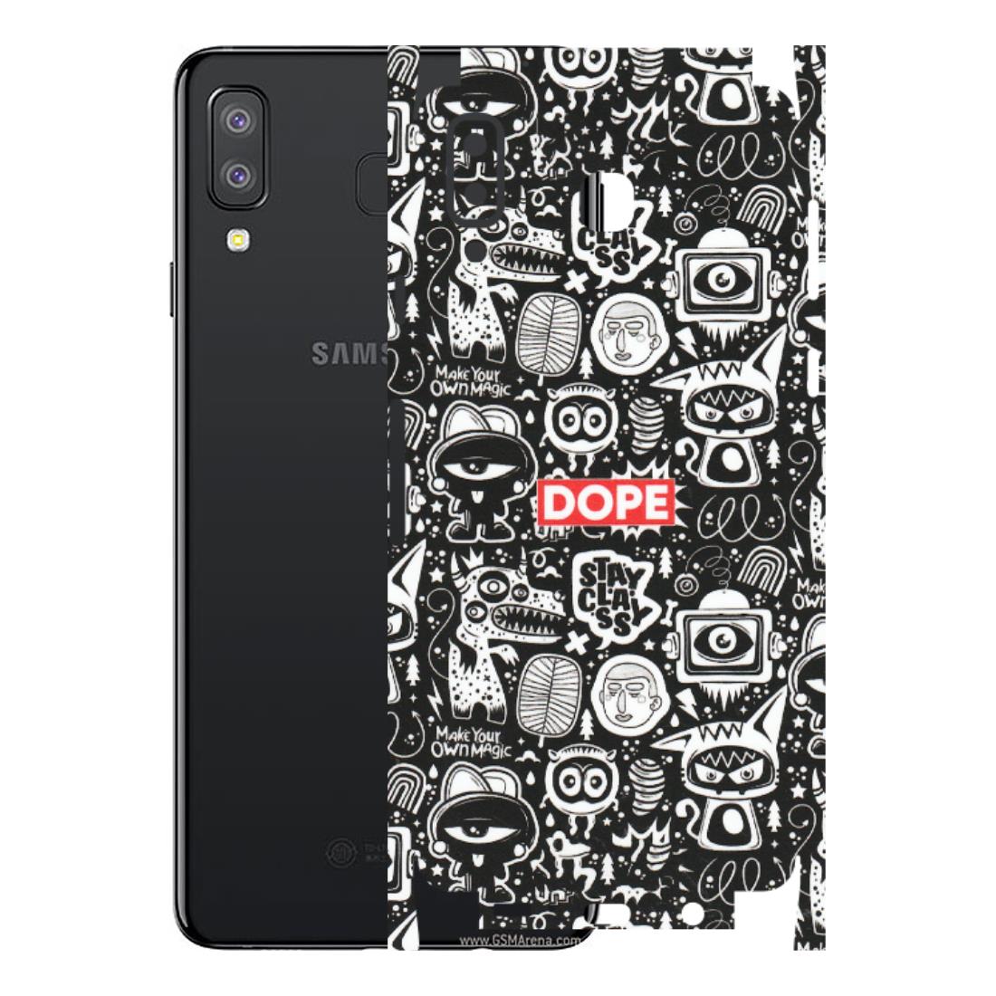 Samsung A/S Series Phone Skins (All Models) - Dope Stay Classy Black Doodles - Matte Finish (M-126) Samsung Galaxy A8 Star
