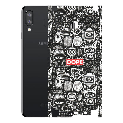 Samsung A/S Series Phone Skins (All Models) - Dope Stay Classy Black Doodles - Matte Finish (M-126) Samsung Galaxy A8 Star
