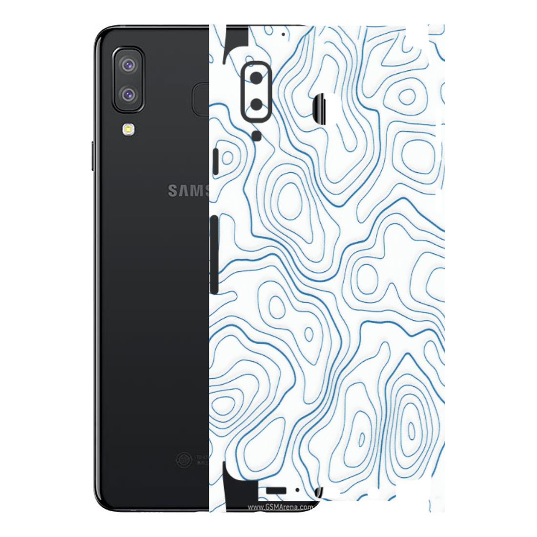 Samsung A/S Series Phone Skins (All Models) - Blue And White Swirls - Matte Finish (M-139) Samsung Galaxy A8 Star