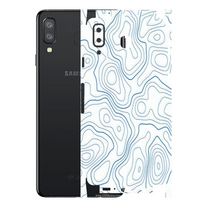 Samsung A/S Series Phone Skins (All Models) - Blue And White Swirls - Matte Finish (M-139) Samsung Galaxy A8 Star