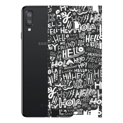 Samsung A/S Series Phone Skins (All Models) - Hi Hello Doodles - Matte Finish (M-25) Samsung Galaxy A8 Star