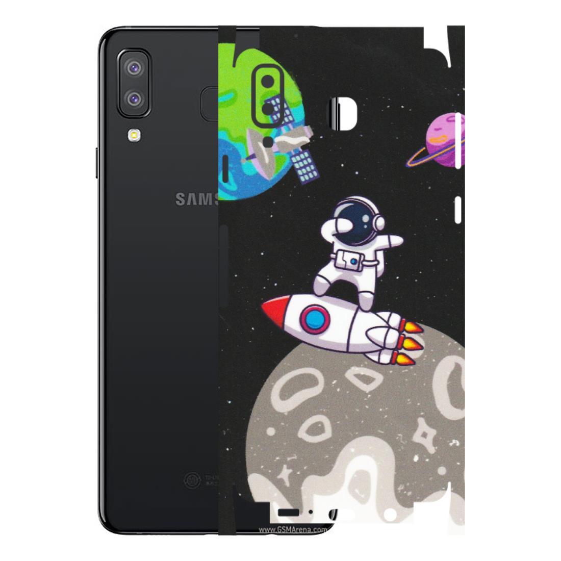 Samsung A/S Series Phone Skins (All Models) - Astronaut Vibing Toon Running - Matte Finish (M-39) Samsung Galaxy A8 Star