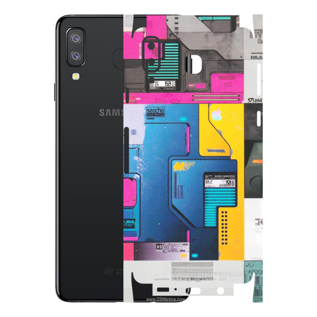 Samsung A/S Series Phone Skins (All Models) - Colourfull Motherboard Internals - Matte Finish (M-55) Samsung Galaxy A8 Star
