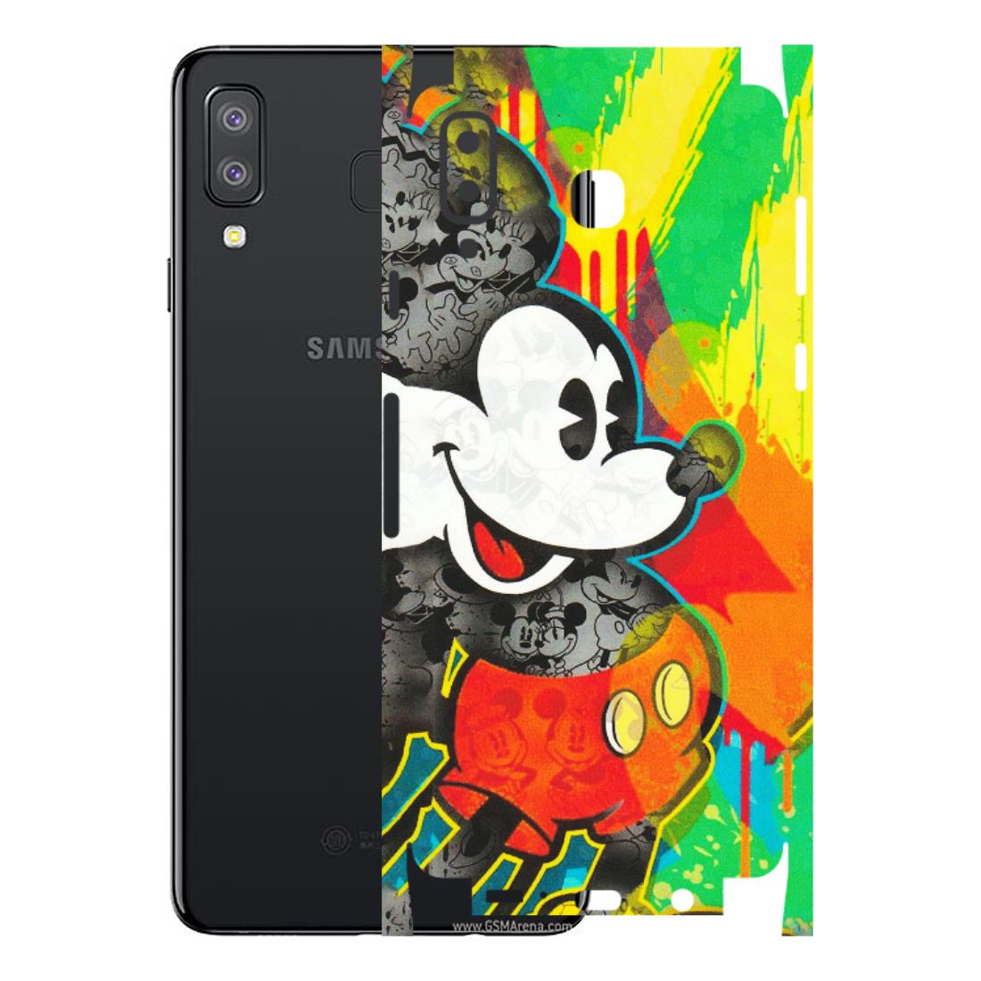 Samsung A/S Series Phone Skins (All Models) - Multiple Mickey With Colourful Texture - Matte Finish (M-84) Samsung Galaxy A8 Star