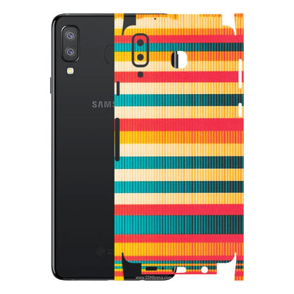 Samsung A/S Series Phone Skins (All Models) - Colourful Stripes Soothing Effect - Matte Finish (M-86) Samsung Galaxy A8 Star