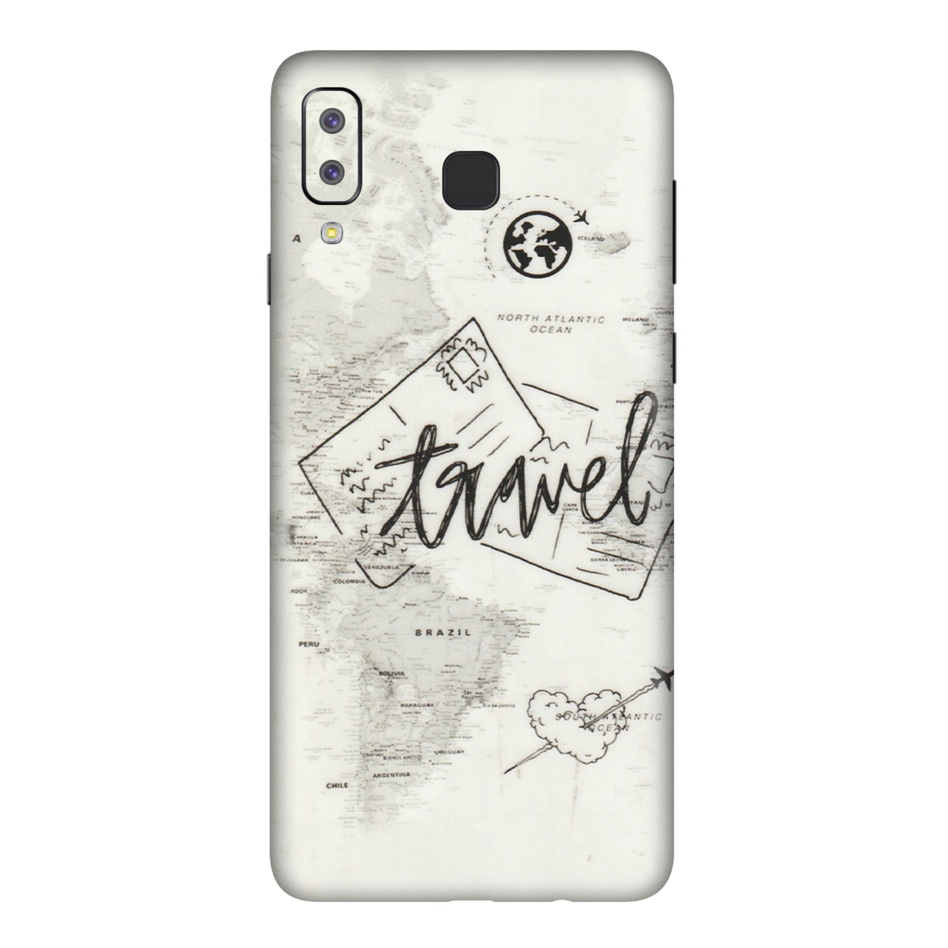 Samsung A/S Series Phone Skins (All Models) - Travel Ticket - Transparent Finish (T-06) Samsung Galaxy A8 Star