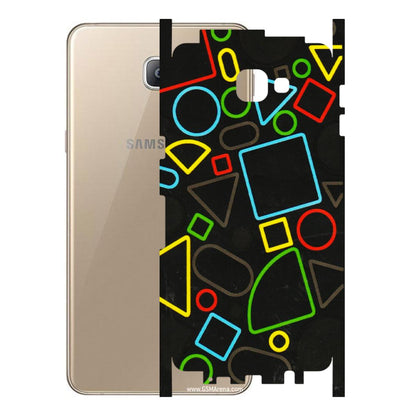 Samsung A/S Series Phone Skins (All Models) - Black Shapes - 3D Embossed Finish (L-131) Samsung Galaxy A9 2016