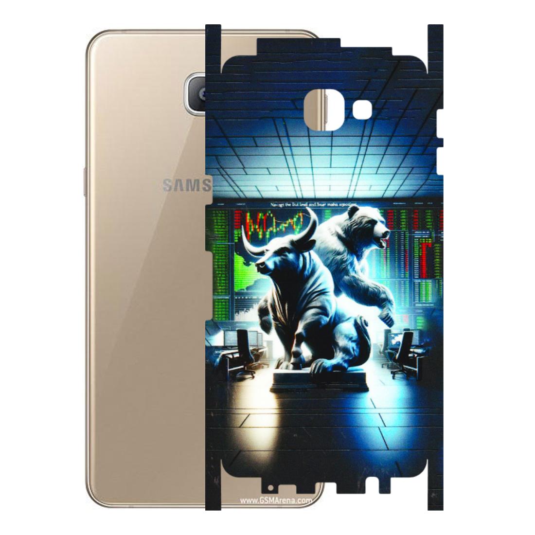 Samsung A/S Series Phone Skins (All Models) - Stock Market Sensex Bear vs Bulls - 3D Embossed Finish (L-15) Samsung Galaxy A9 2016