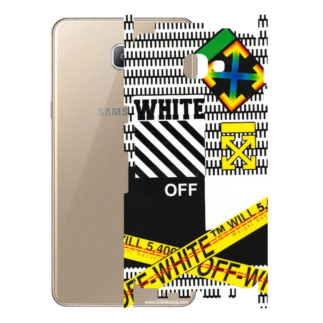 Samsung A/S Series Phone Skins (All Models) - White Off Abstract - 3D Embossed Finish (L-172) Samsung Galaxy A9 2016