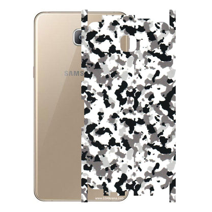 Samsung A/S Series Phone Skins (All Models) - White Black Camouflage - 3D Embossed Finish (L-18) Samsung Galaxy A9 2016
