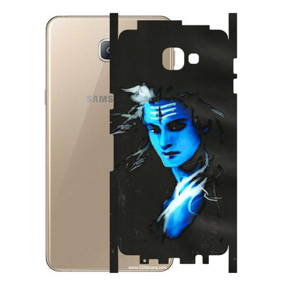 Samsung A/S Series Phone Skins (All Models) - Har Har Mahadev Blue/Black - 3D Embossed Finish (L-185) Samsung Galaxy A9 2016