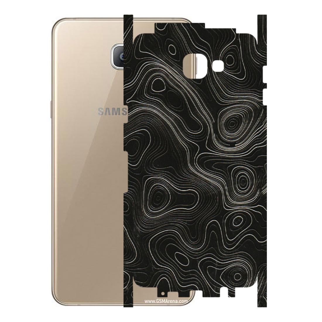 Samsung A/S Series Phone Skins (All Models) - Black Swirl - 3D Embossed Finish (L-196) Samsung Galaxy A9 2016
