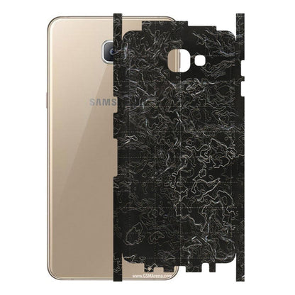 Samsung A/S Series Phone Skins (All Models) - Black map Texture - 3D Embossed Finish (L-201) Samsung Galaxy A9 2016