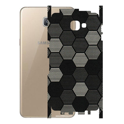 Samsung A/S Series Phone Skins (All Models) - Black & White Dotted Honeycomb Texture - 3D Embossed Finish (L-202) Samsung Galaxy A9 2016