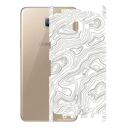Samsung A/S Series Phone Skins (All Models) - White Black Swirls - 3D Embossed Finish (L-219) Samsung Galaxy A9 2016