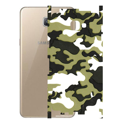 Samsung A/S Series Phone Skins (All Models) - Camouflages White And Green - 3D Embossed Finish (L-243) Samsung Galaxy A9 2016