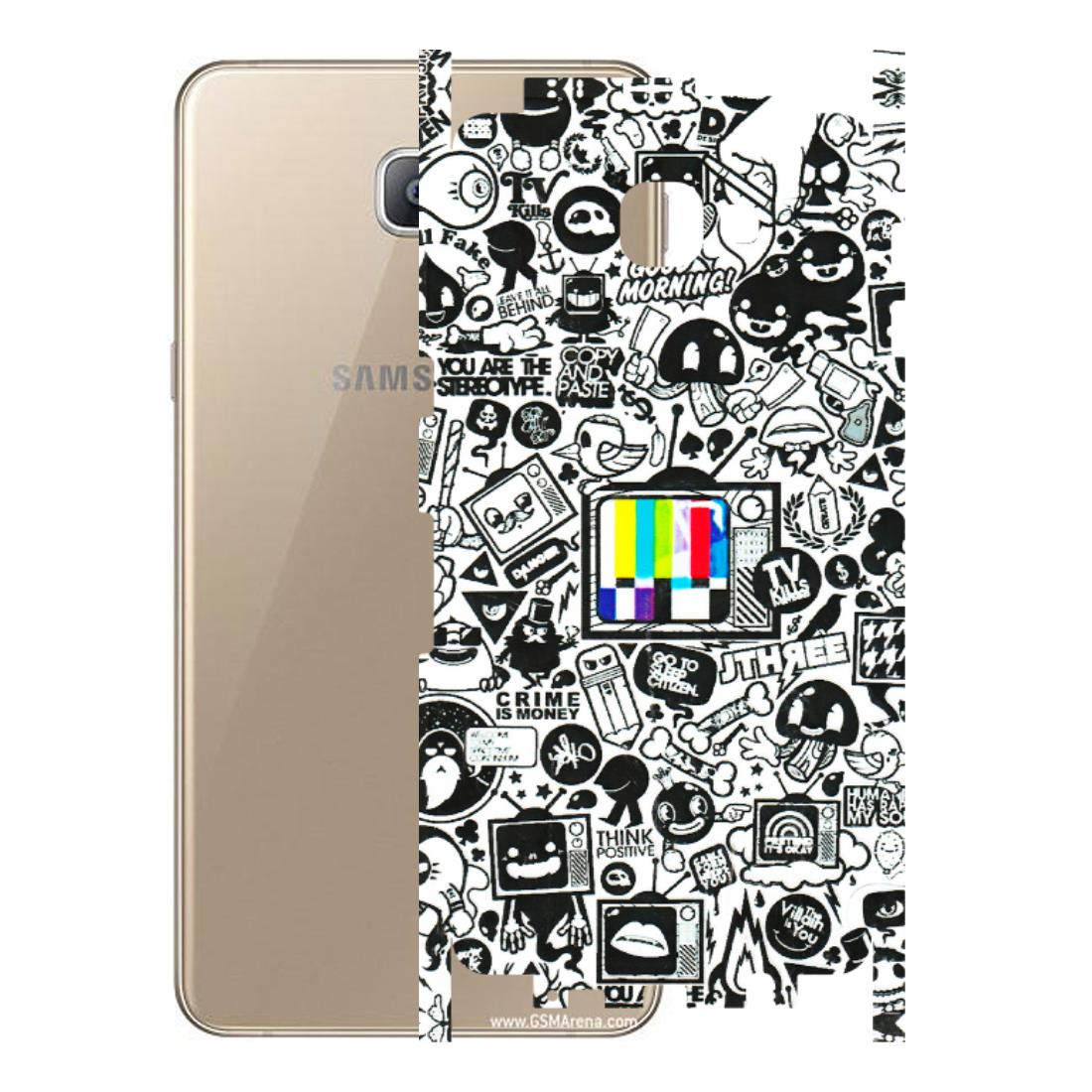Samsung A/S Series Phone Skins (All Models) - Doodles Positive Art - 3D Embossed Finish (L-263) Samsung Galaxy A9 2016