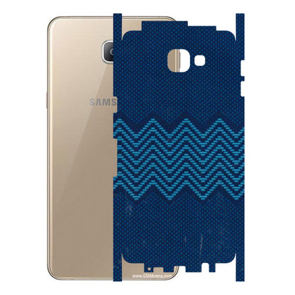 Samsung A/S Series Phone Skins (All Models) - Blue Sober Waves - 3D Embossed Finish (L-306) Samsung Galaxy A9 2016