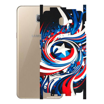 Samsung A/S Series Phone Skins (All Models) - Captain America Logo - 3D Embossed Finish (L-307) Samsung Galaxy A9 2016