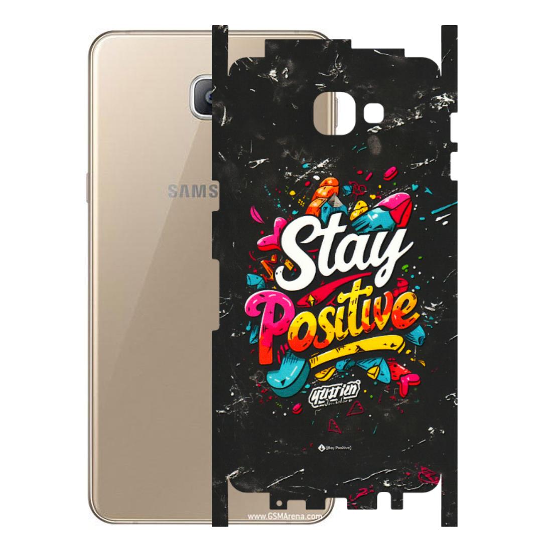 Samsung A/S Series Phone Skins (All Models) - Stay Positive Black - 3D Embossed Finish (L-31) Samsung Galaxy A9 2016
