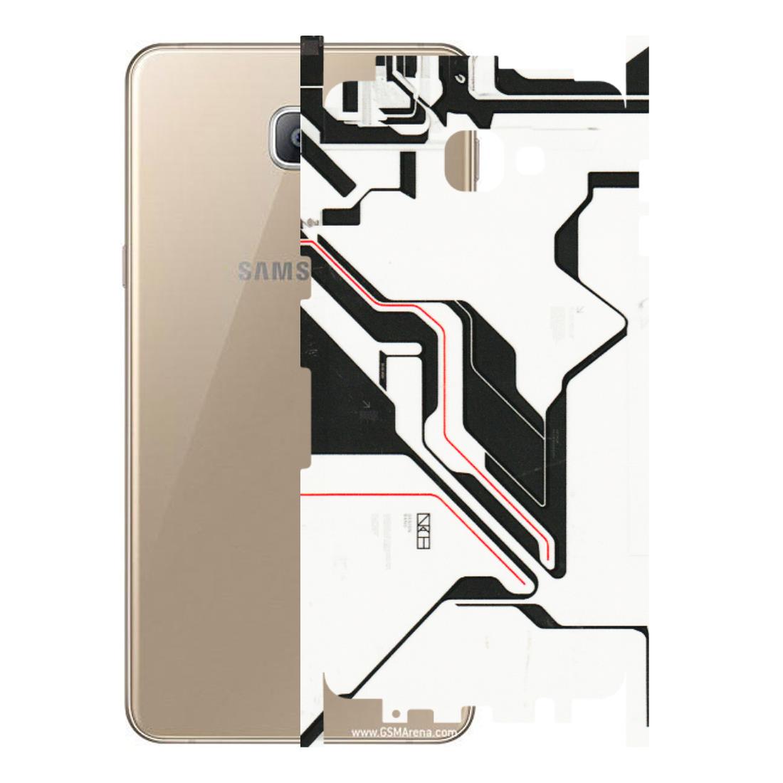 Samsung A/S Series Phone Skins (All Models) - White Techy Logo - 3D Embossed Finish (L-312) Samsung Galaxy A9 2016