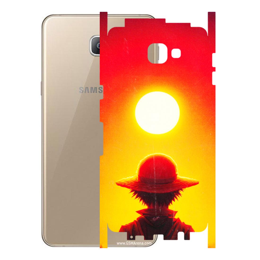 Samsung A/S Series Phone Skins (All Models) - Cool Sunset With Monkey D.Luffy Anime - 3D Embossed Finish (L-329) Samsung Galaxy A9 2016