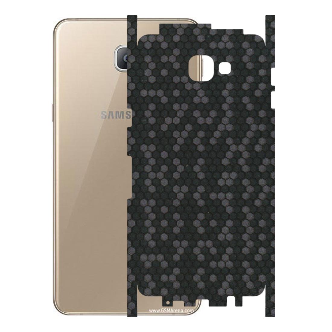 Samsung A/S Series Phone Skins (All Models) - Black Grey Honeycomb Sober - 3D Embossed Finish (L-85) Samsung Galaxy A9 2016