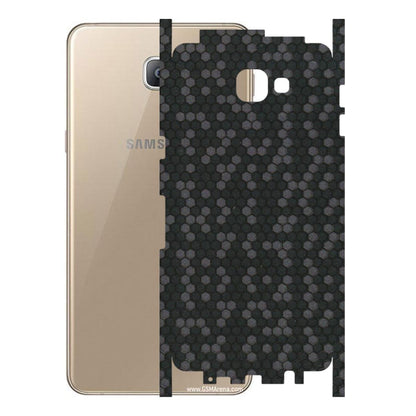Samsung A/S Series Phone Skins (All Models) - Black Grey Honeycomb Sober - 3D Embossed Finish (L-85) Samsung Galaxy A9 2016