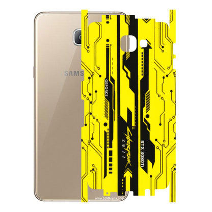 Samsung A/S Series Phone Skins (All Models) - Yellow Cyberpunk - 3D Embossed Finish (L-93) Samsung Galaxy A9 2016
